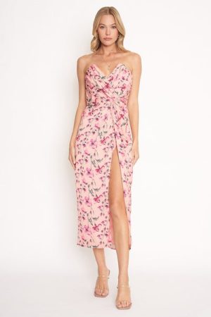 Blooming Strapless Midi