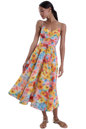 June Print Midi Dress